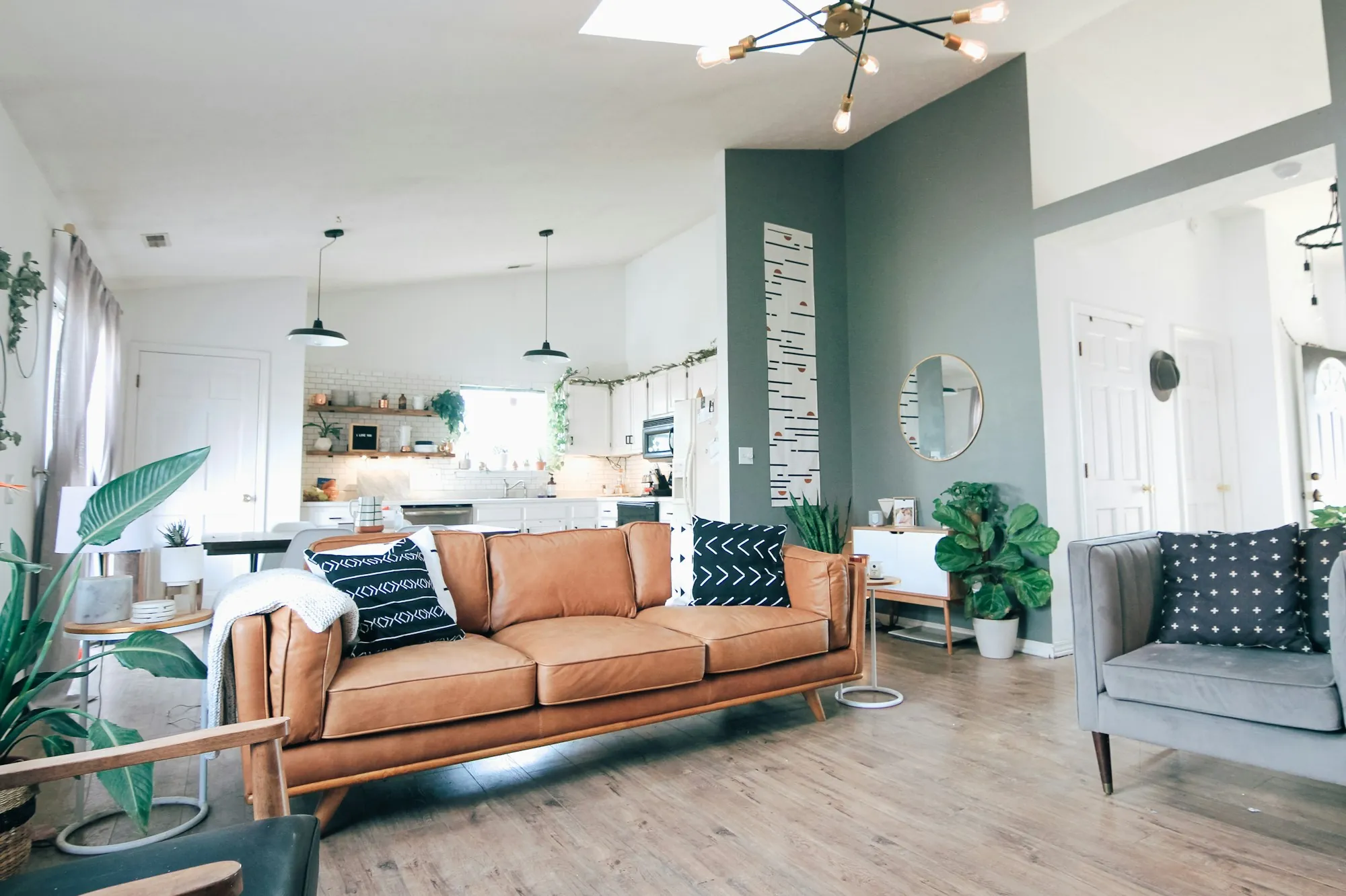 Renovated living space in a home