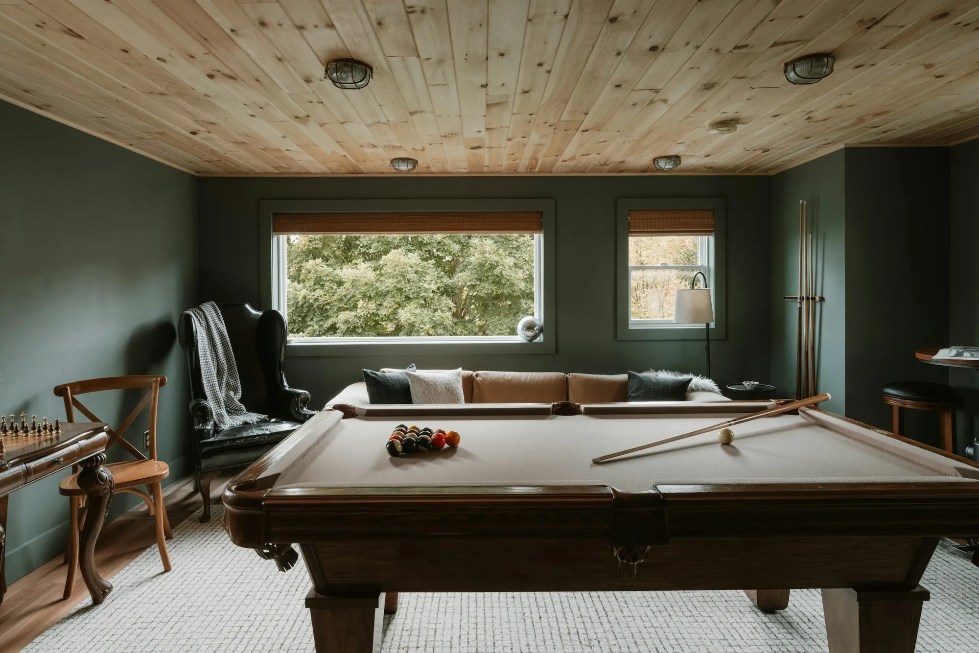 Finished basement living space
