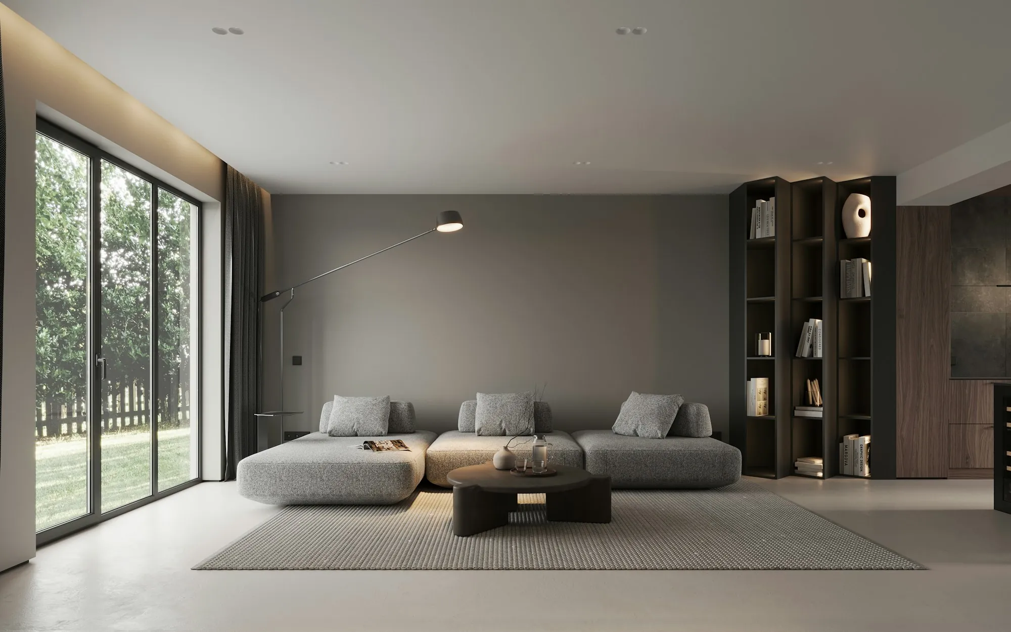 Bright renovated room in a home